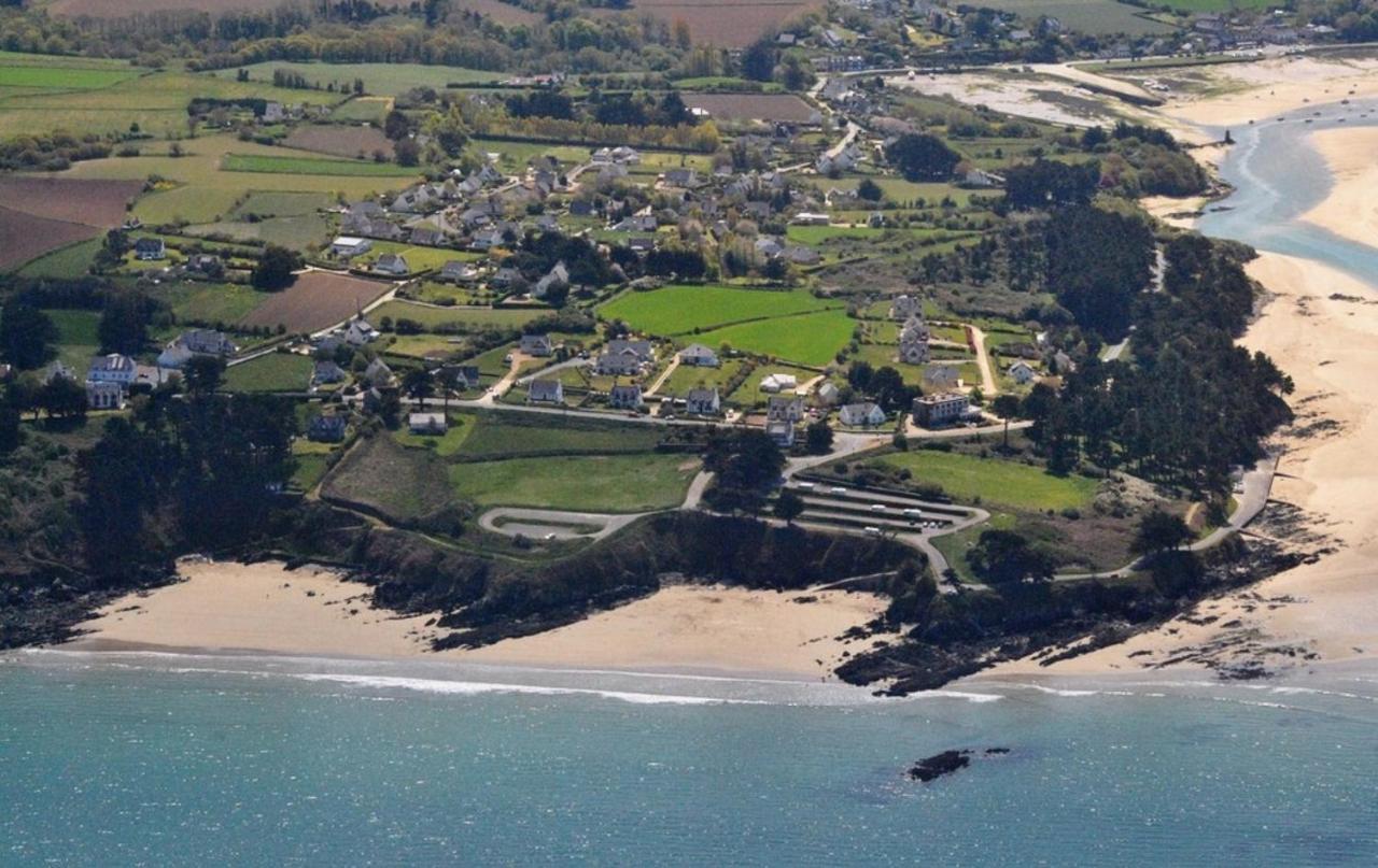 Les Hortensias Grande Tente Familiale Deux Chambres Et Sejour Vue Mer Sur Camping Nature Plestin-les-Grèves Exterior foto