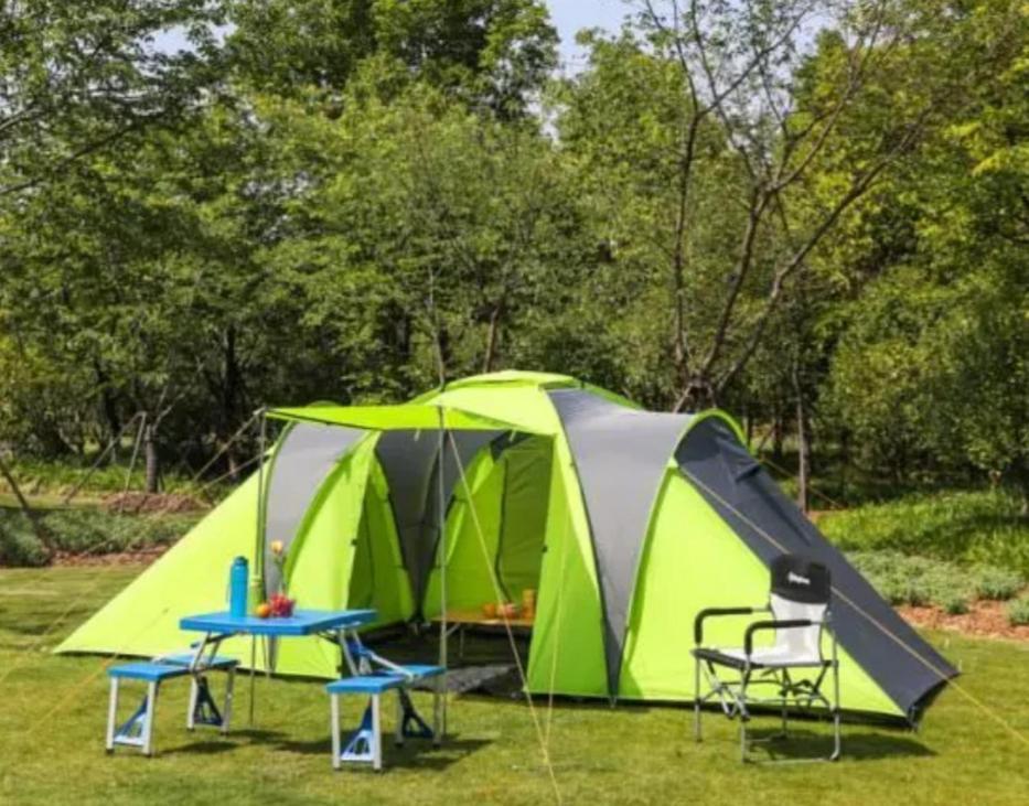 Les Hortensias Grande Tente Familiale Deux Chambres Et Sejour Vue Mer Sur Camping Nature Plestin-les-Grèves Exterior foto