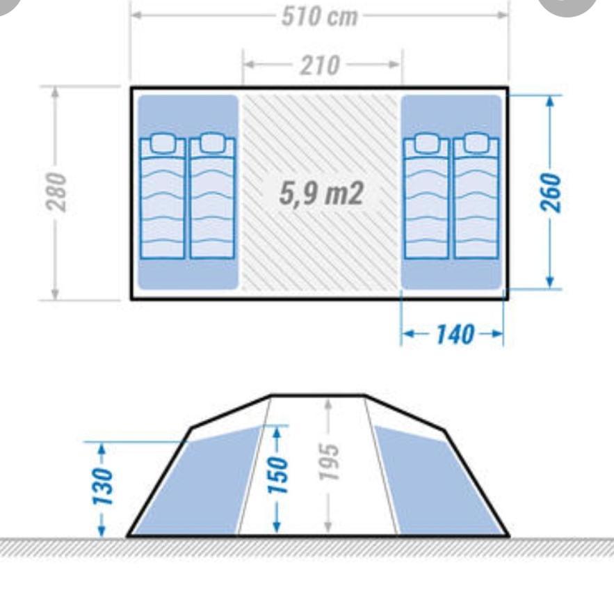 Les Hortensias Grande Tente Familiale Deux Chambres Et Sejour Vue Mer Sur Camping Nature Plestin-les-Grèves Zimmer foto